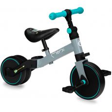 Дитячий біговел-велосипед MoMi LORIS 4 в 1 grey-turquoise